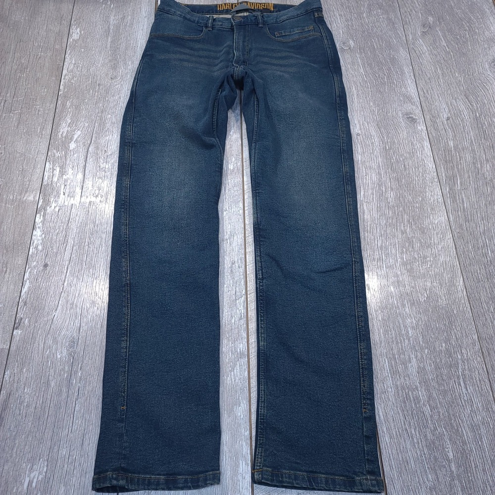 Harley Davidson Riding Jeans Mens 30x32 Blue Aramid Reinforced Denim 98118-18VM